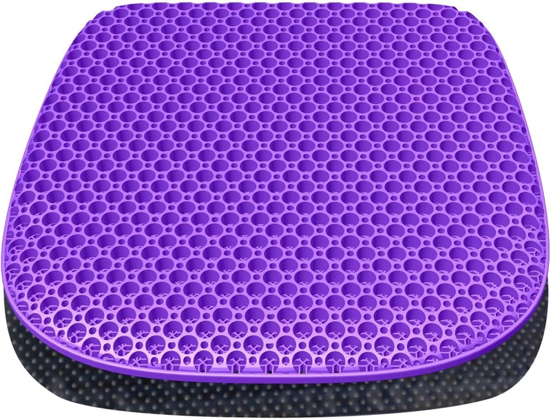 TONINT Large Gel Seat Cushion for Long Sitting with Non-Slip Cover,Soft & Breathable,Seat Cushion for Chair,Car,Office,Desk Chair,Wheelchair (18" x 17") - Image 1